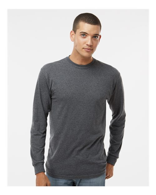 M&O Unisex Gold Soft Touch Long Sleeve T-Shirt 4820 - Dark Heather