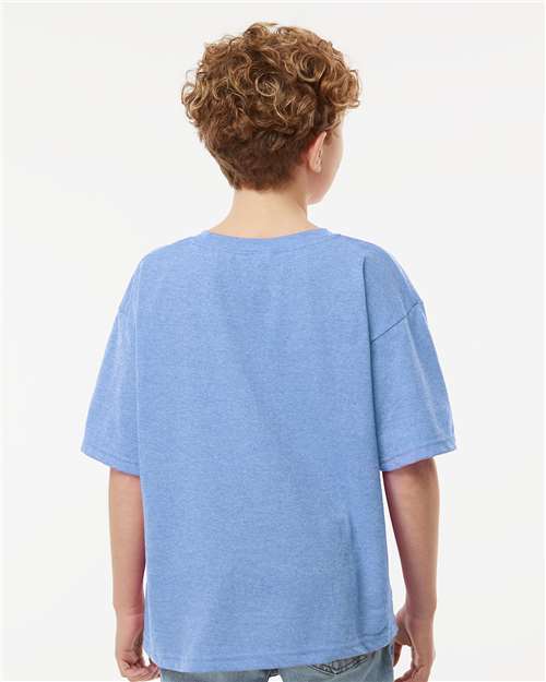 M&O Youth Gold Soft Touch T-Shirt 4850 - Light Blue Heather