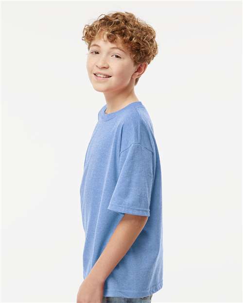 M&O Youth Gold Soft Touch T-Shirt 4850 - Light Blue Heather