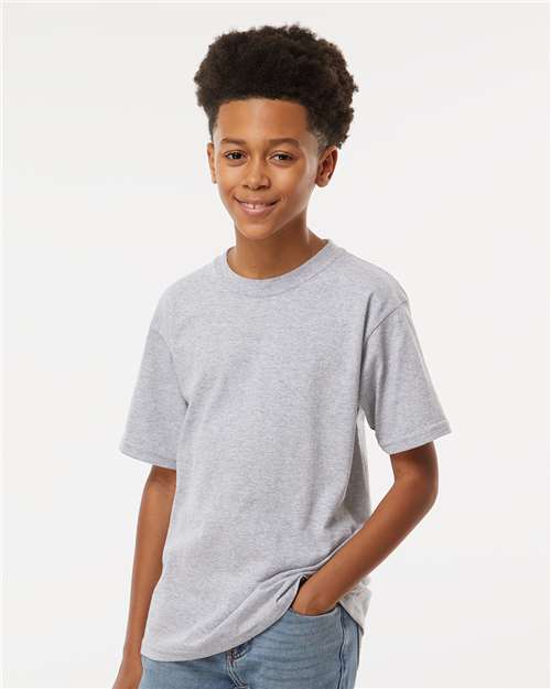M&O Youth Gold Soft Touch T-Shirt 4850 - Athletic Grey
