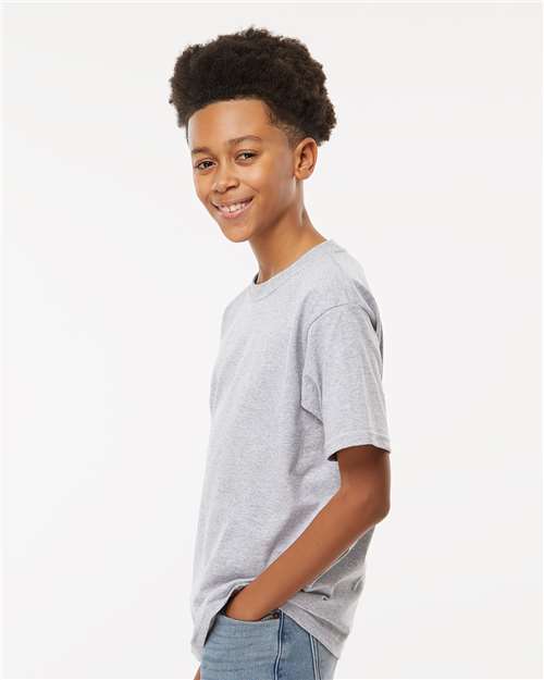 M&O Youth Gold Soft Touch T-Shirt 4850 - Athletic Grey