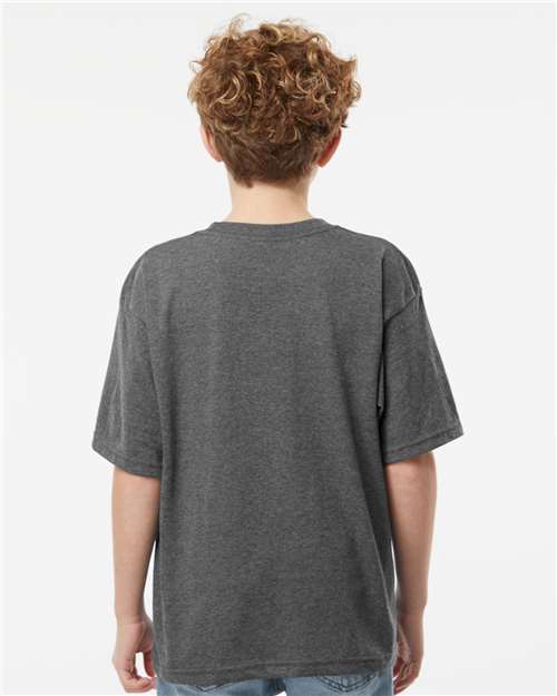 M&O Youth Gold Soft Touch T-Shirt 4850 - Dark Heather