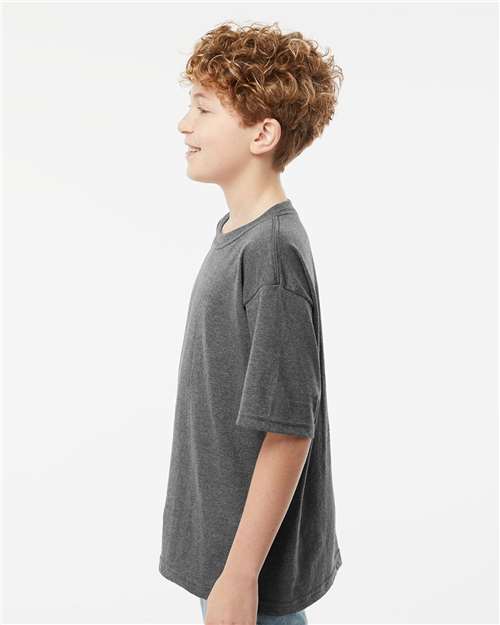 M&O Youth Gold Soft Touch T-Shirt 4850 - Dark Heather