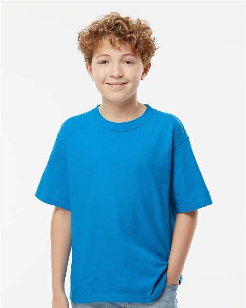 M&O Youth Gold Soft Touch T-Shirt 4850 - Turquoise