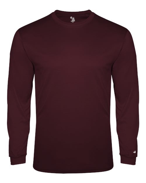 Badger Men's Triblend Performance Long Sleeve T-Shirt 4944 - Maroon