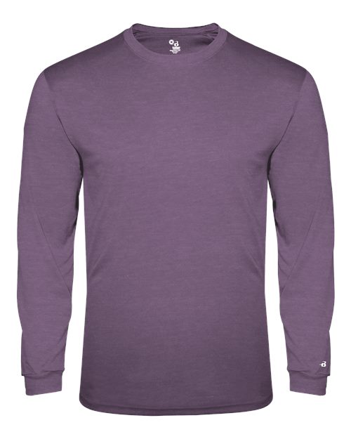 Badger Men's Triblend Performance Long Sleeve T-Shirt 4944 - Purple Heather