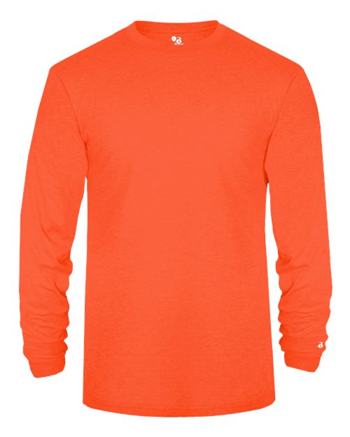 Badger Men's Triblend Performance Long Sleeve T-Shirt 4944 - Burnt Orange Heather