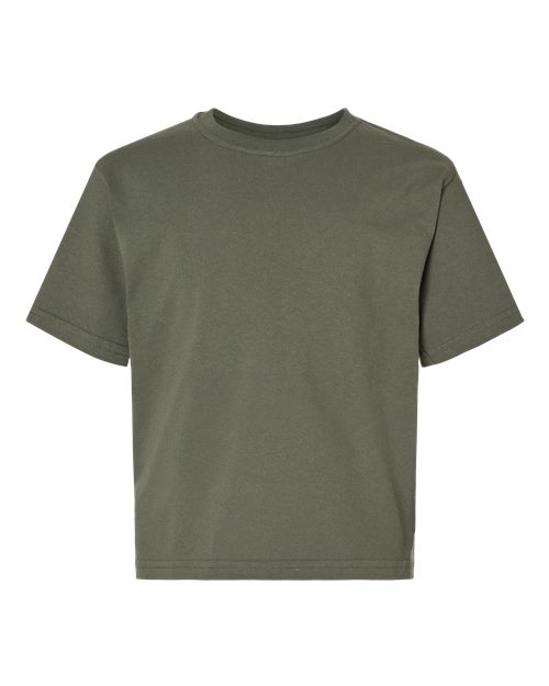 M&O Youth Gold Soft Touch T-Shirt 4850 - Military Green