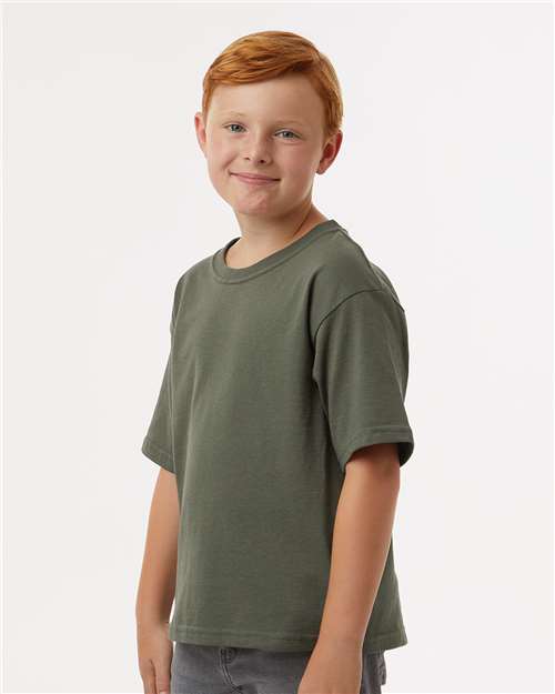 M&O Youth Gold Soft Touch T-Shirt 4850 - Military Green