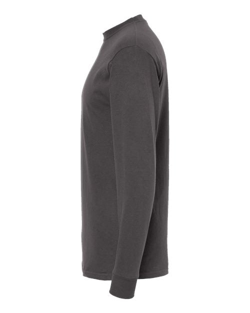 M&O Unisex Gold Soft Touch Long Sleeve T-Shirt 4820 - Charcoal
