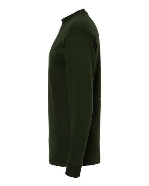 M&O Unisex Gold Soft Touch Long Sleeve T-Shirt 4820 - Forest Green