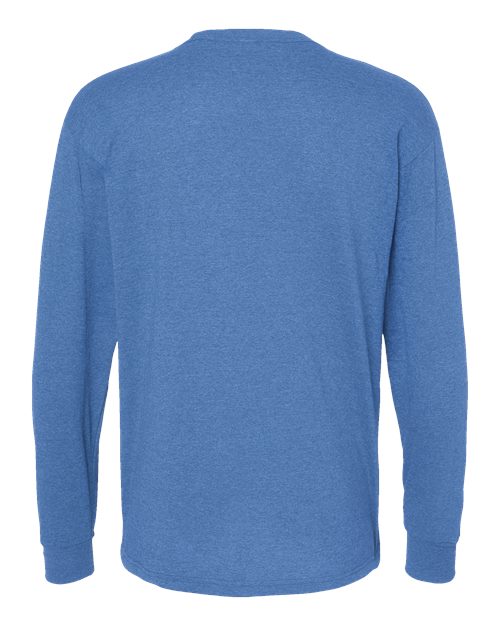 M&O Unisex Gold Soft Touch Long Sleeve T-Shirt 4820 - Heather Royal