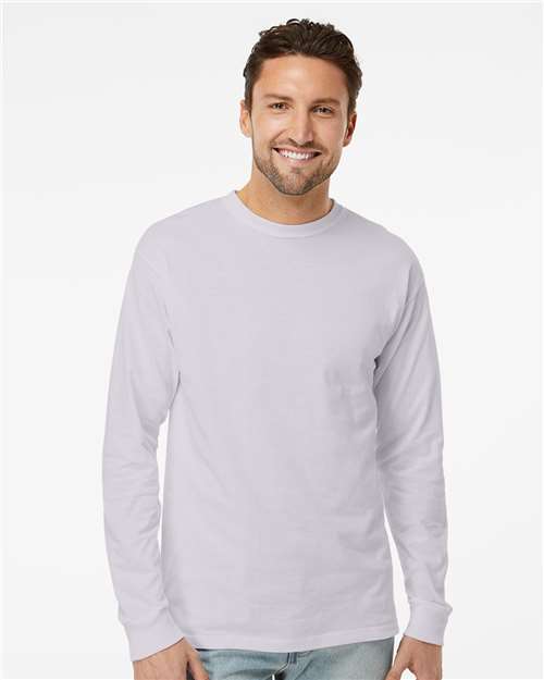 M&O Unisex Gold Soft Touch Long Sleeve T-Shirt 4820 - Silver