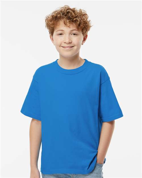 M&O Youth Gold Soft Touch T-Shirt 4850 - Ocean Blue