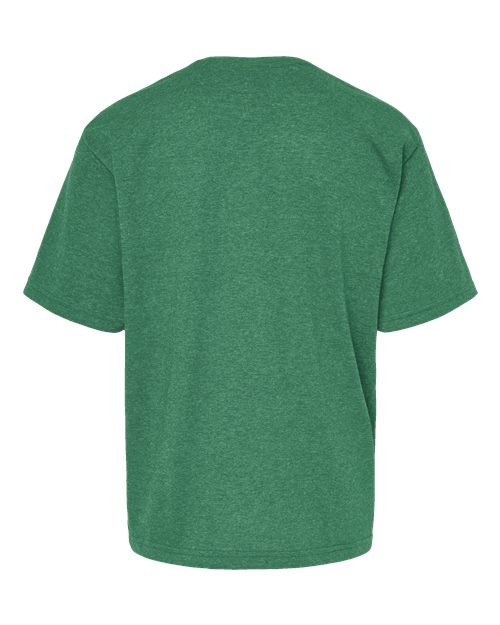 M&O Youth Gold Soft Touch T-Shirt 4850 - Heather Kelly Green