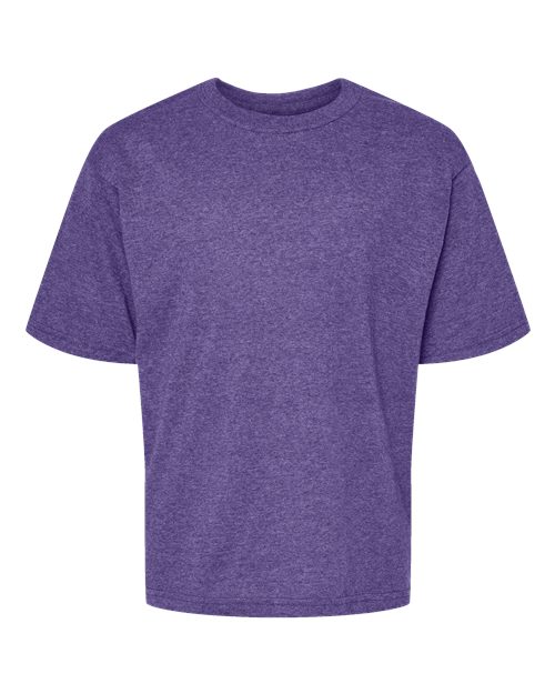 M&O Youth Gold Soft Touch T-Shirt 4850 - Heather Purple