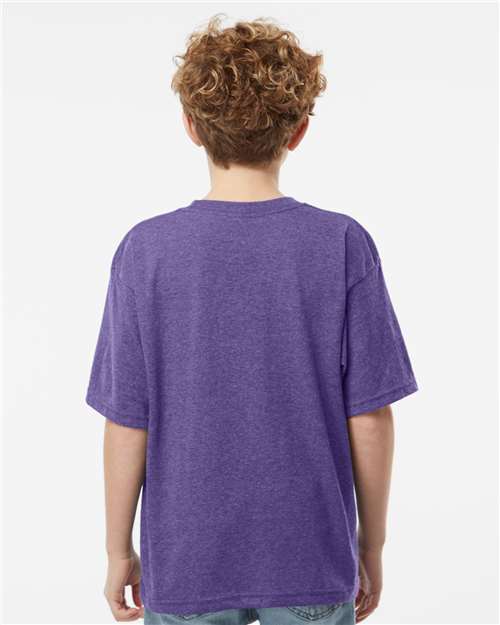 M&O Youth Gold Soft Touch T-Shirt 4850 - Heather Purple