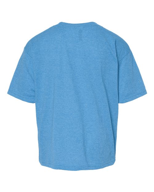 M&O Youth Gold Soft Touch T-Shirt 4850 - Heather Turquoise