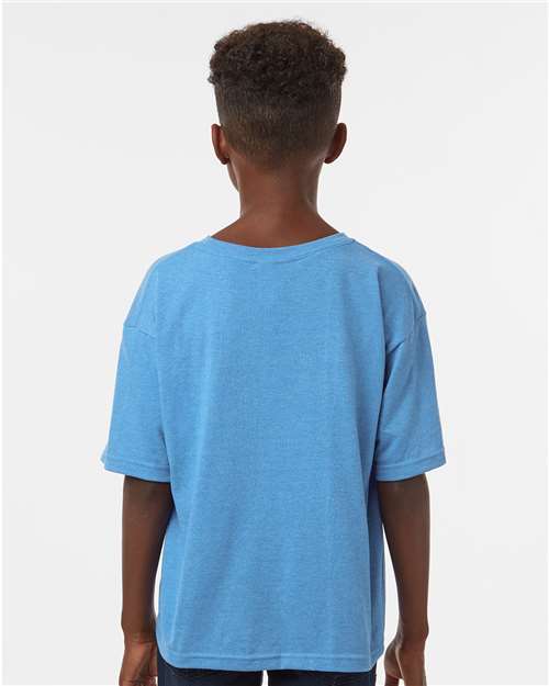 M&O Youth Gold Soft Touch T-Shirt 4850 - Heather Turquoise