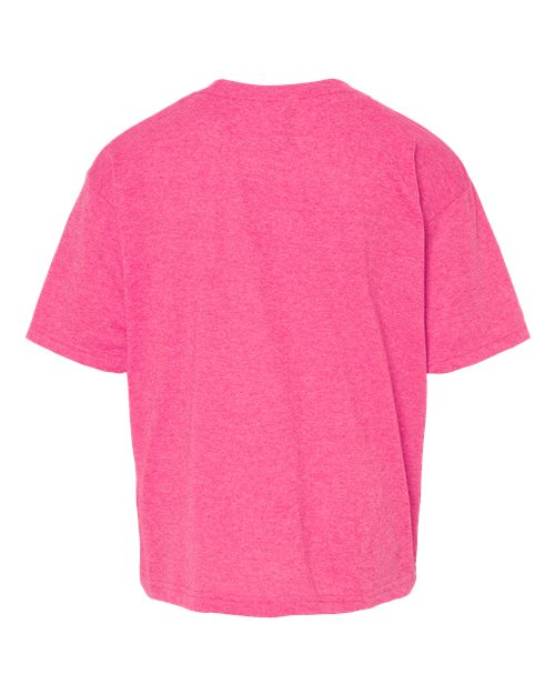 M&O Youth Gold Soft Touch T-Shirt 4850 - Neon Pink