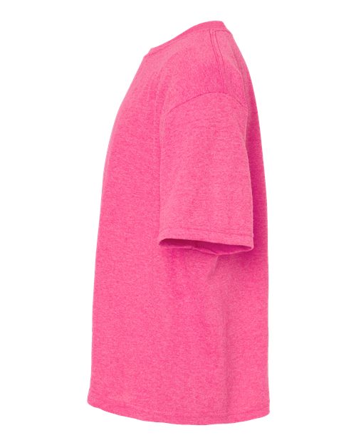M&O Youth Gold Soft Touch T-Shirt 4850 - Neon Pink