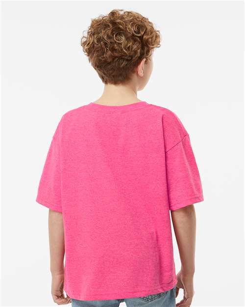 M&O Youth Gold Soft Touch T-Shirt 4850 - Neon Pink