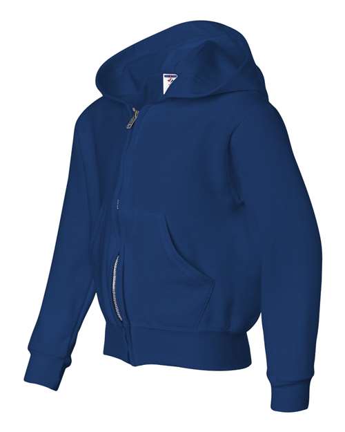 JERZEES Youth NuBlend® Full-Zip Hooded Sweatshirt 993BR