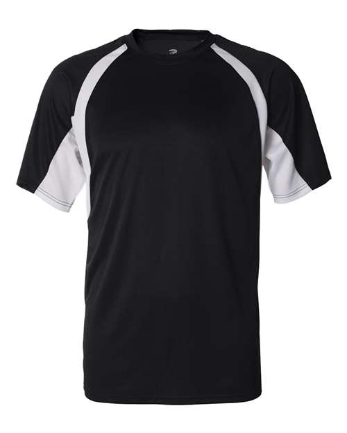 Badger Men's B-Core Hook T-Shirt 4144 - Black/ White