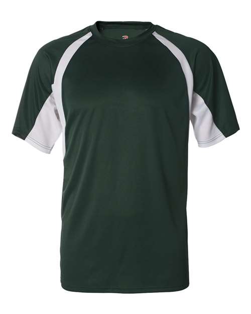 Badger Men's B-Core Hook T-Shirt 4144 - Forest/ White