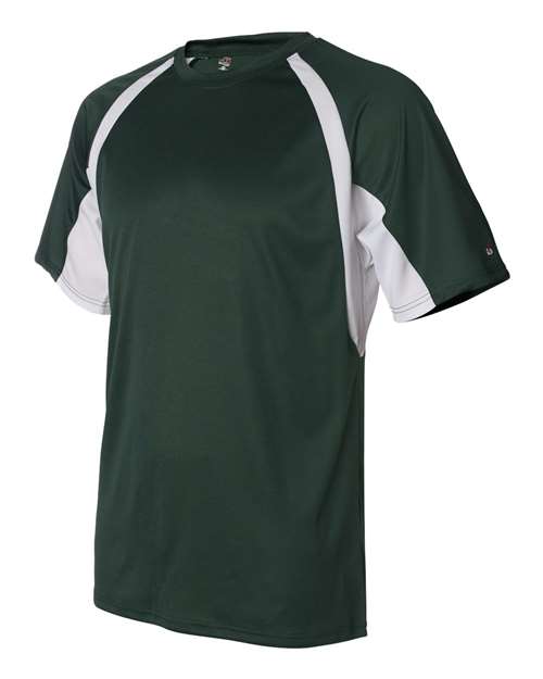 Badger Men's B-Core Hook T-Shirt 4144 - Forest/ White
