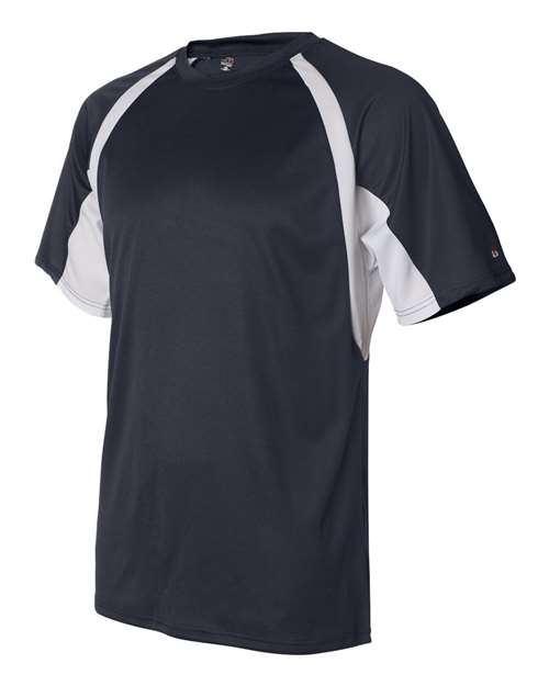 Badger Men's B-Core Hook T-Shirt 4144 - Navy/ White