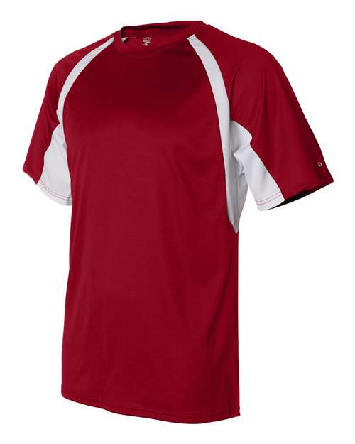 Badger Men's B-Core Hook T-Shirt 4144 - Red/ White