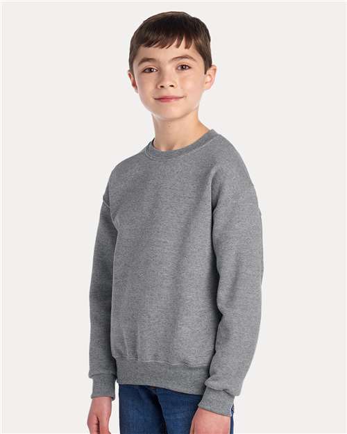JERZEES Youth NuBlend® Crewneck Sweatshirt 562BR