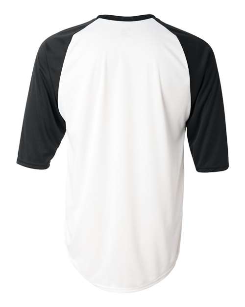 Badger Men's B-Core Three-Quarter Sleeve Baseball T-Shirt 4133