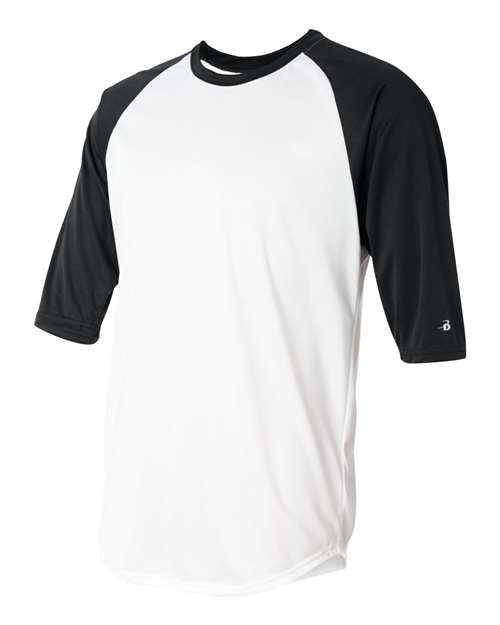 Badger Men's B-Core Three-Quarter Sleeve Baseball T-Shirt 4133