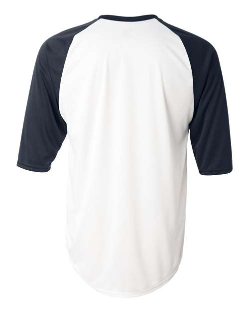 Badger Men's B-Core Three-Quarter Sleeve Baseball T-Shirt 4133