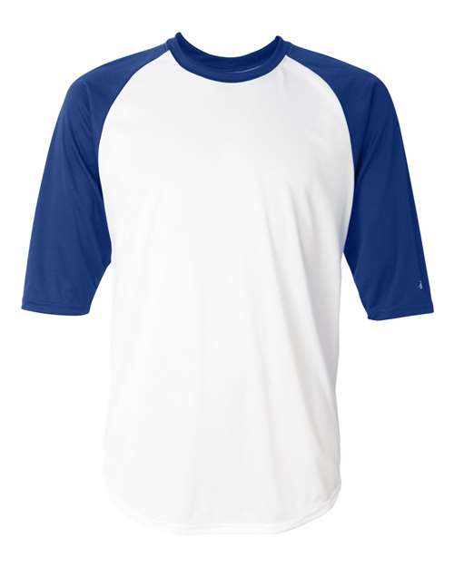 Badger Men's B-Core Three-Quarter Sleeve Baseball T-Shirt 4133