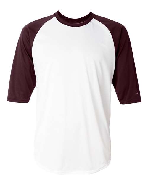 Badger Men's B-Core Three-Quarter Sleeve Baseball T-Shirt 4133