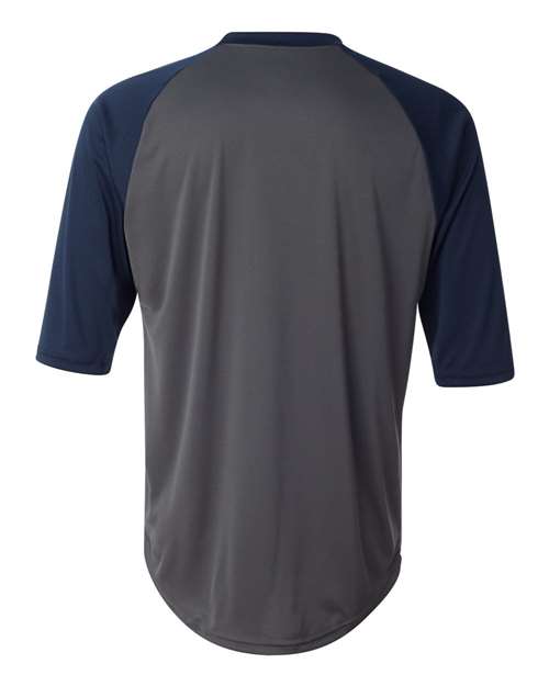 Badger Men's B-Core Three-Quarter Sleeve Baseball T-Shirt 4133