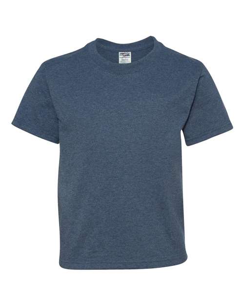 JERZEES Youth Dri-Power® 50/50 T-Shirt 29BR - Vintage Heather Blue