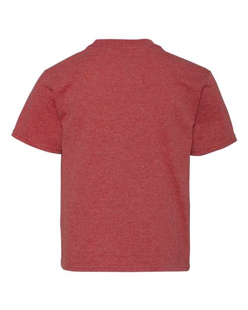 JERZEES Youth Dri-Power® 50/50 T-Shirt 29BR - Vintage Heather Red