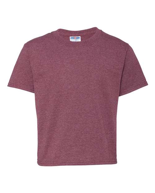 JERZEES Youth Dri-Power® 50/50 T-Shirt 29BR - Vintage Heather Maroon