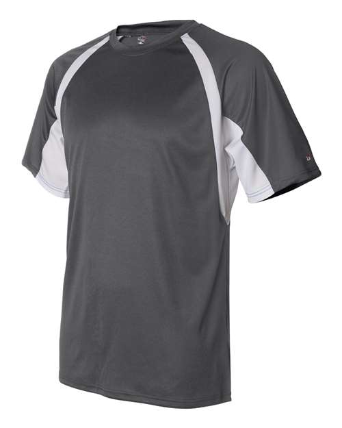 Badger Men's B-Core Hook T-Shirt 4144 - Graphite/ White