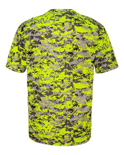 Badger Men's Digital Camo T-Shirt 4180 - Safety Yellow Digital