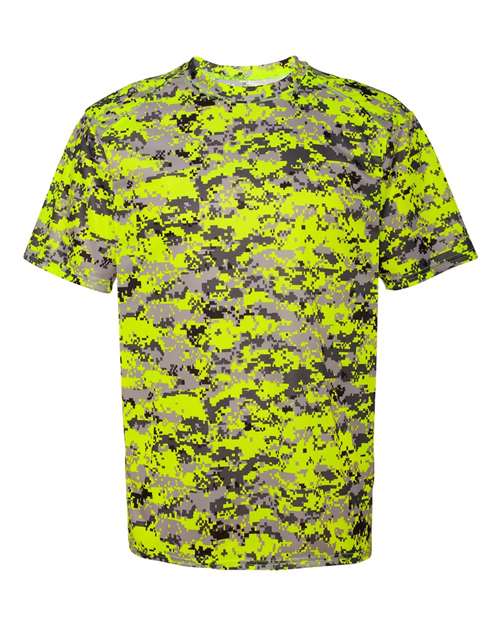 Badger Men's Digital Camo T-Shirt 4180 - Safety Yellow Digital