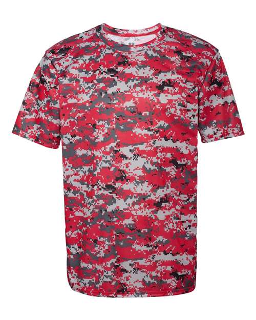 Badger Men's Digital Camo T-Shirt 4180 - Red Digital