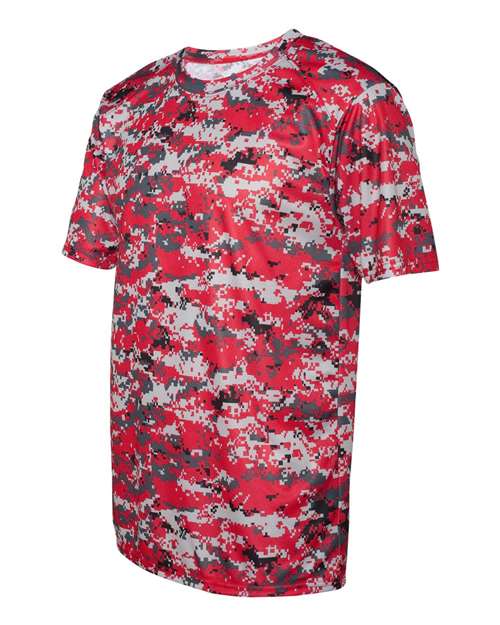 Badger Men's Digital Camo T-Shirt 4180 - Red Digital