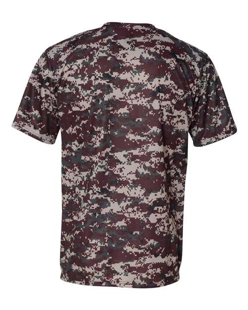 Badger Men's Digital Camo T-Shirt 4180 - Maroon Digital