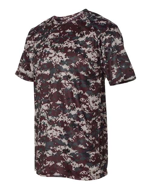 Badger Men's Digital Camo T-Shirt 4180 - Maroon Digital