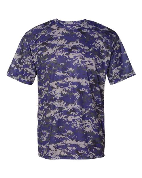 Badger Men's Digital Camo T-Shirt 4180 - Purple Digital